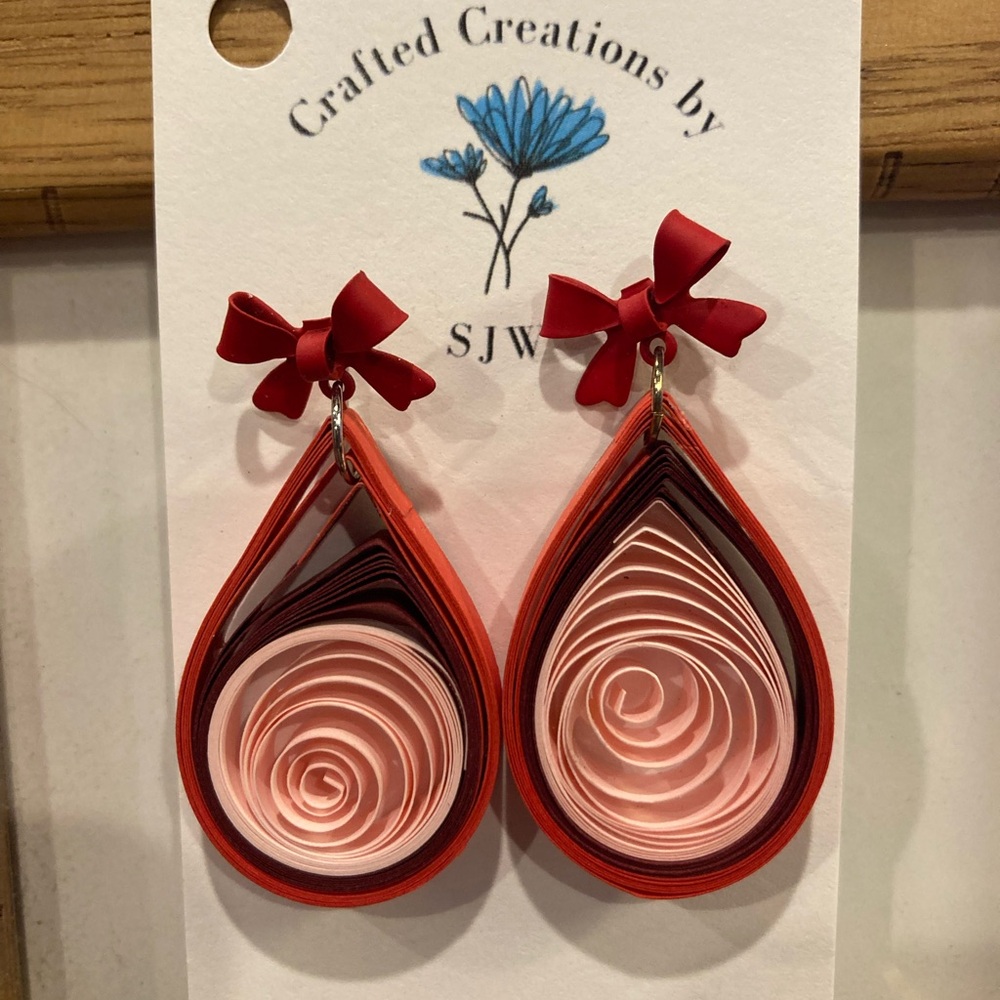 Red and Pink Earrings
